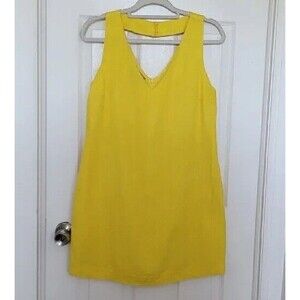Banana Republic Yellow Linen Summer Dress Size 8 NWOT